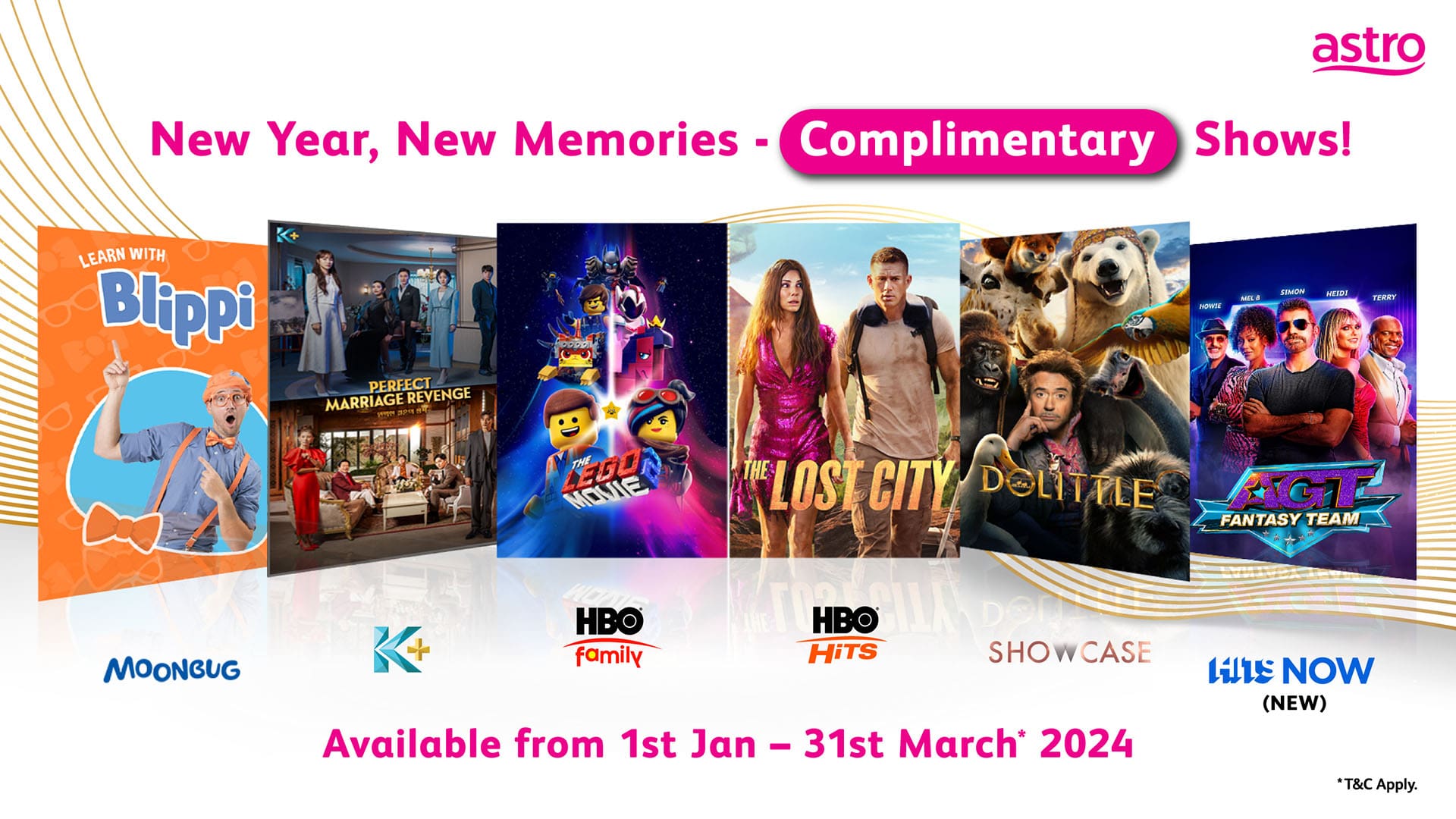 Astro Welcomes the New Year with HITS NOW and 6 FREE Channel Previews