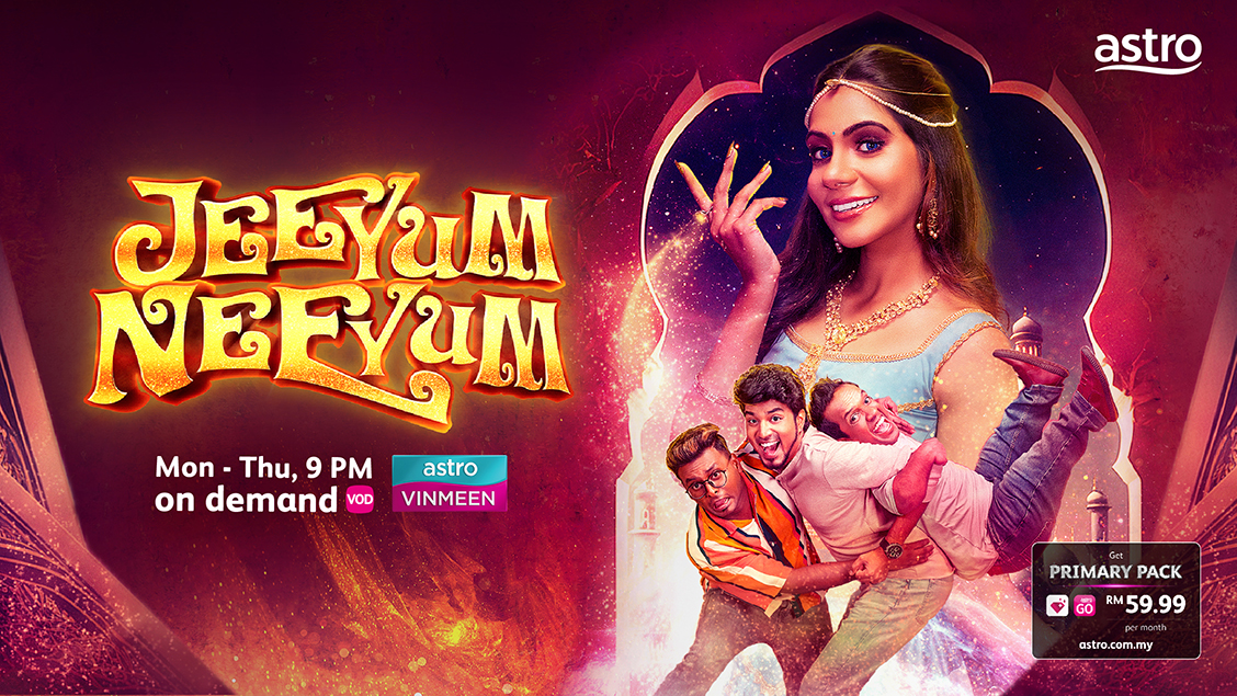 Local Tamil fantasy romance comedy series ‘Jeeyum Neeyum’  premieres 3 July on Astro Vinmeen (Ch 202)