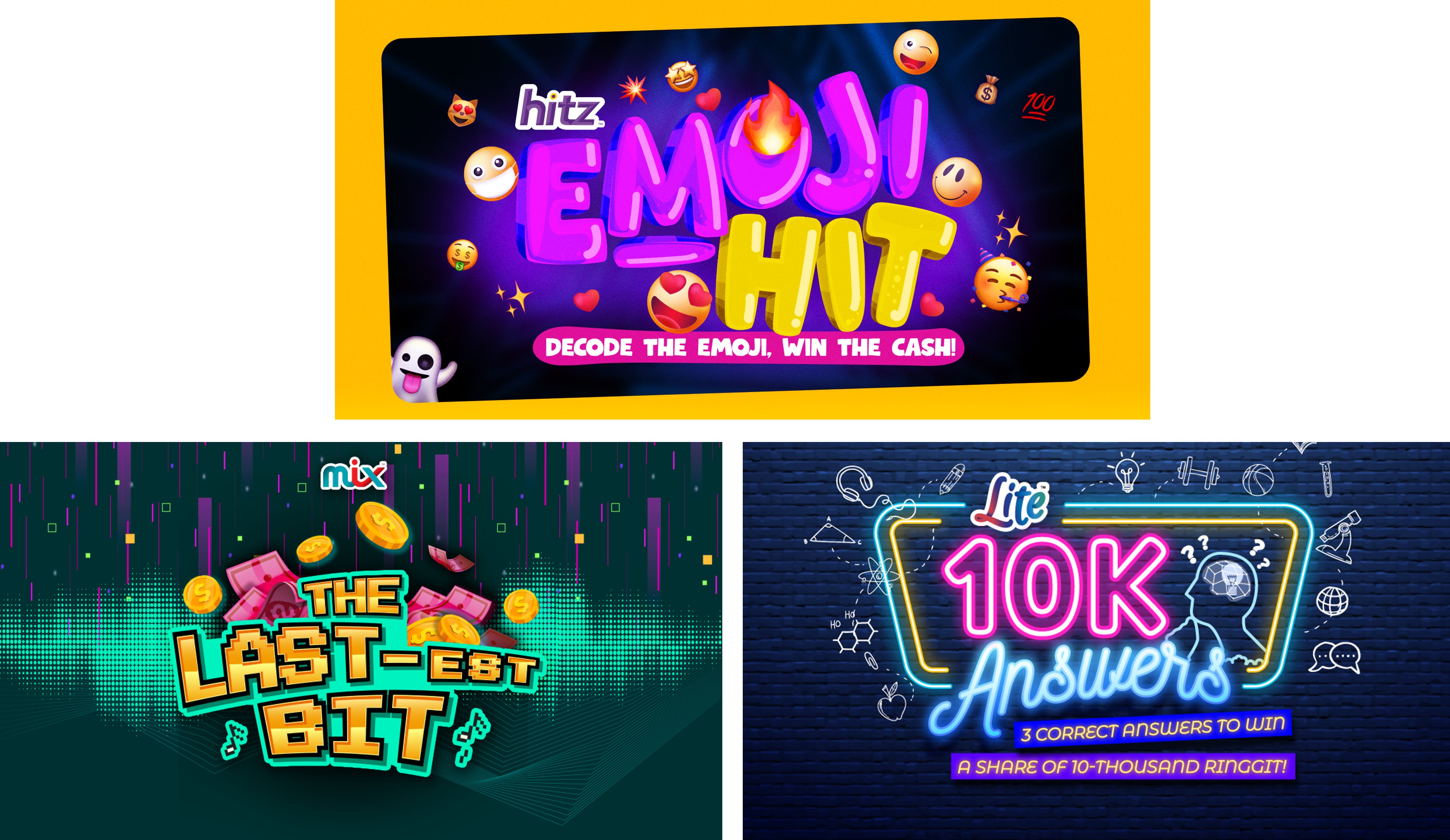 Stream HITZ FM, MIX FM & LITE FM and stand to win cash prizes!