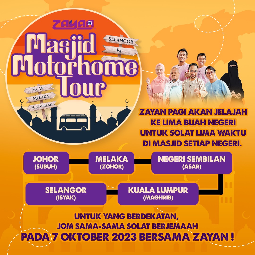 ‘ZAYAN Masjid Motorhome Tour’ bakal menemui peminat pada 7 Oktober ini