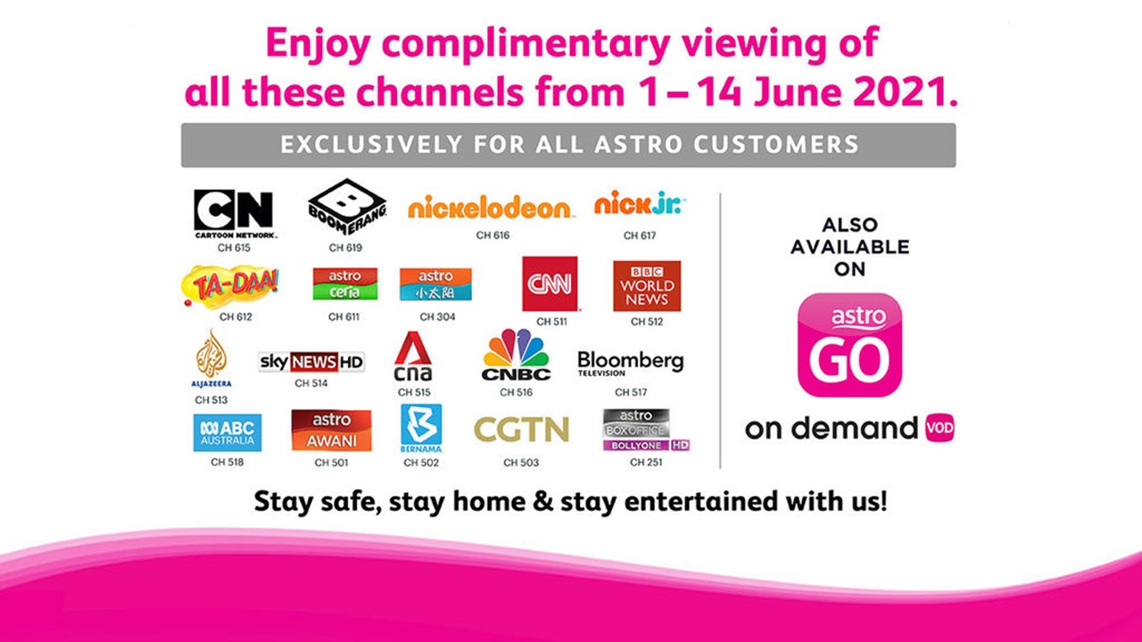Enjoy Complimentary Viewing of all Kids, News and BollyONE Channels on Astro from 1 – 14 June 2021