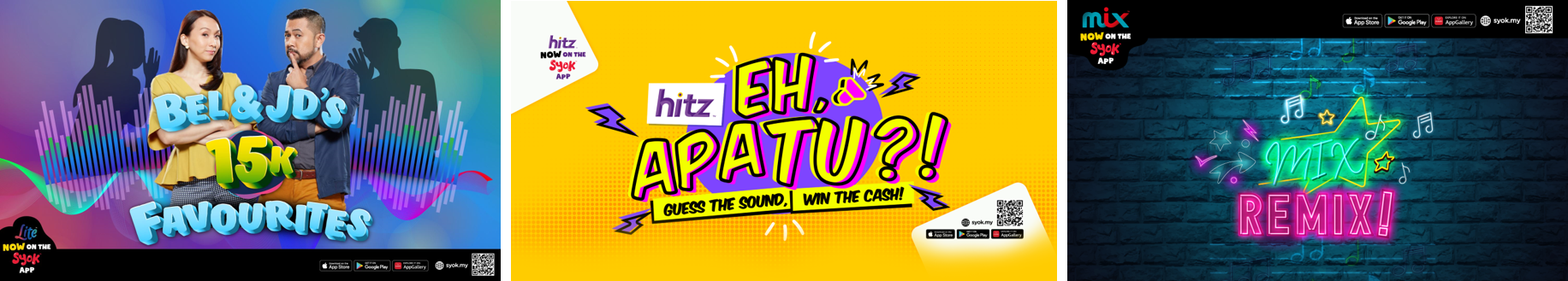 Listen to HITZ, MIX and LITE and stand a chance to take home cash prizes!