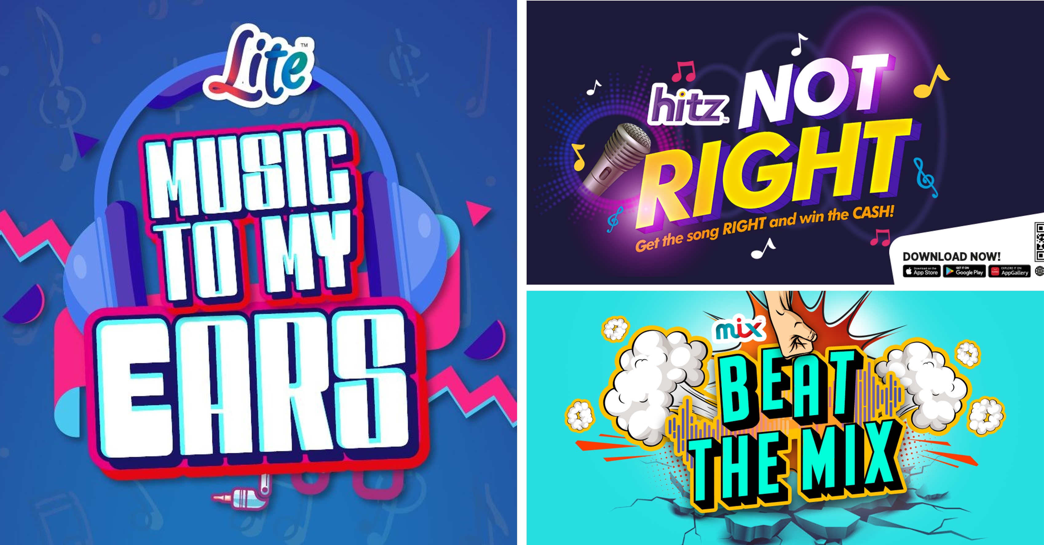 Listen to Hitz FM, Mix FM and Lite FM and win cash prizes