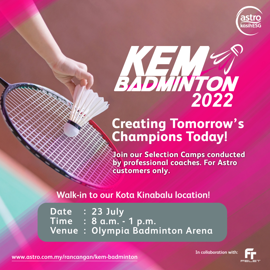 SEARCH FOR YOUNG BADMINTON CHAMPIONS IN KK, 23/7
