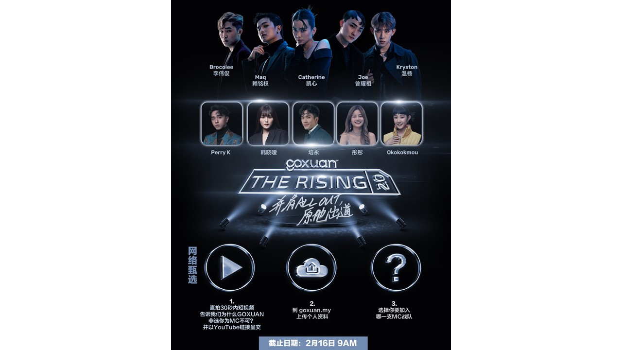GOXUAN 《THE RISING 2.0》招募全职MC