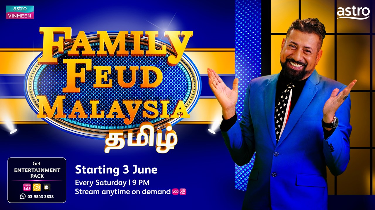 Localised global hit format ‘Family Feud Malaysia Tamil’ premieres on Astro Vinmeen (Ch 202)