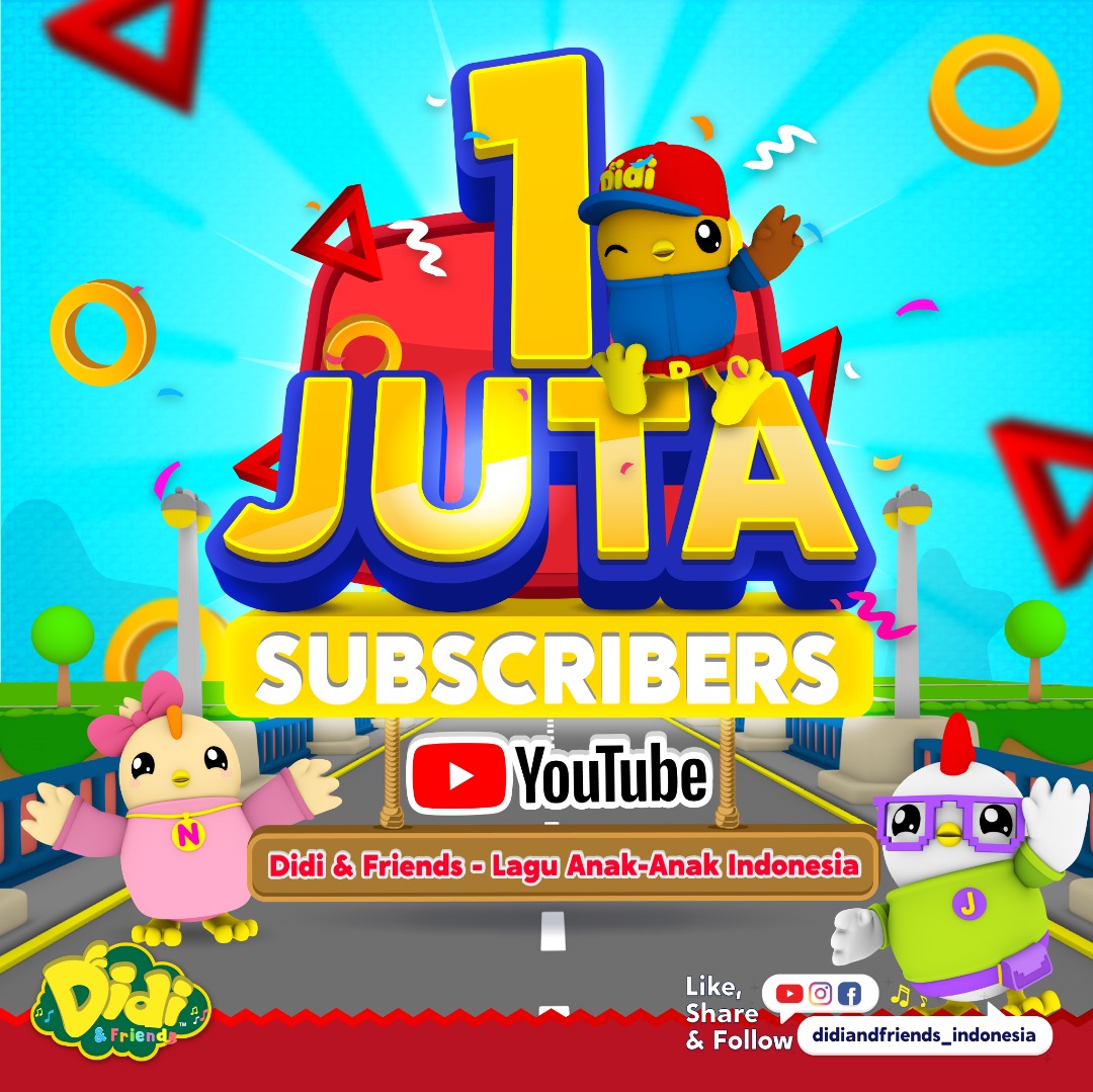 ‘Didi & Friends’ Bahasa Indonesia Cecah 1 Juta Langganan Di Youtube