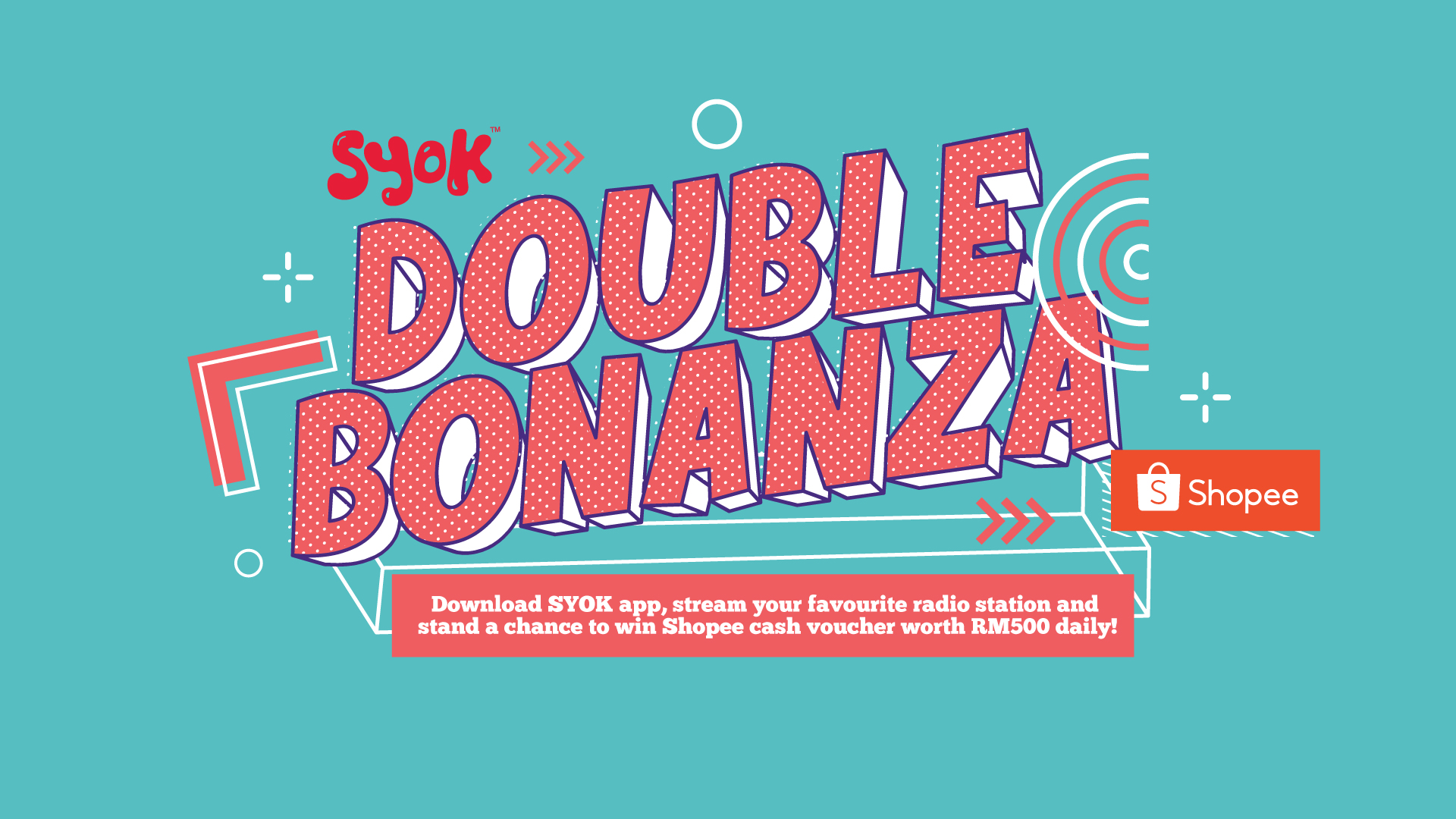 Download, Stream & Win Shopee Cash Vouchers with ‘SYOK Double Bonanza’ from 21 March 2021