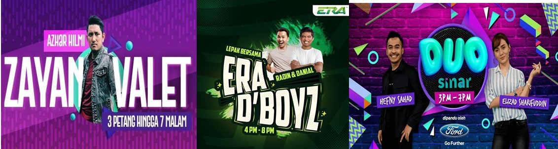 ERA, SINAR dan ZAYAN Perkenal Segmen dan Personaliti Baharu